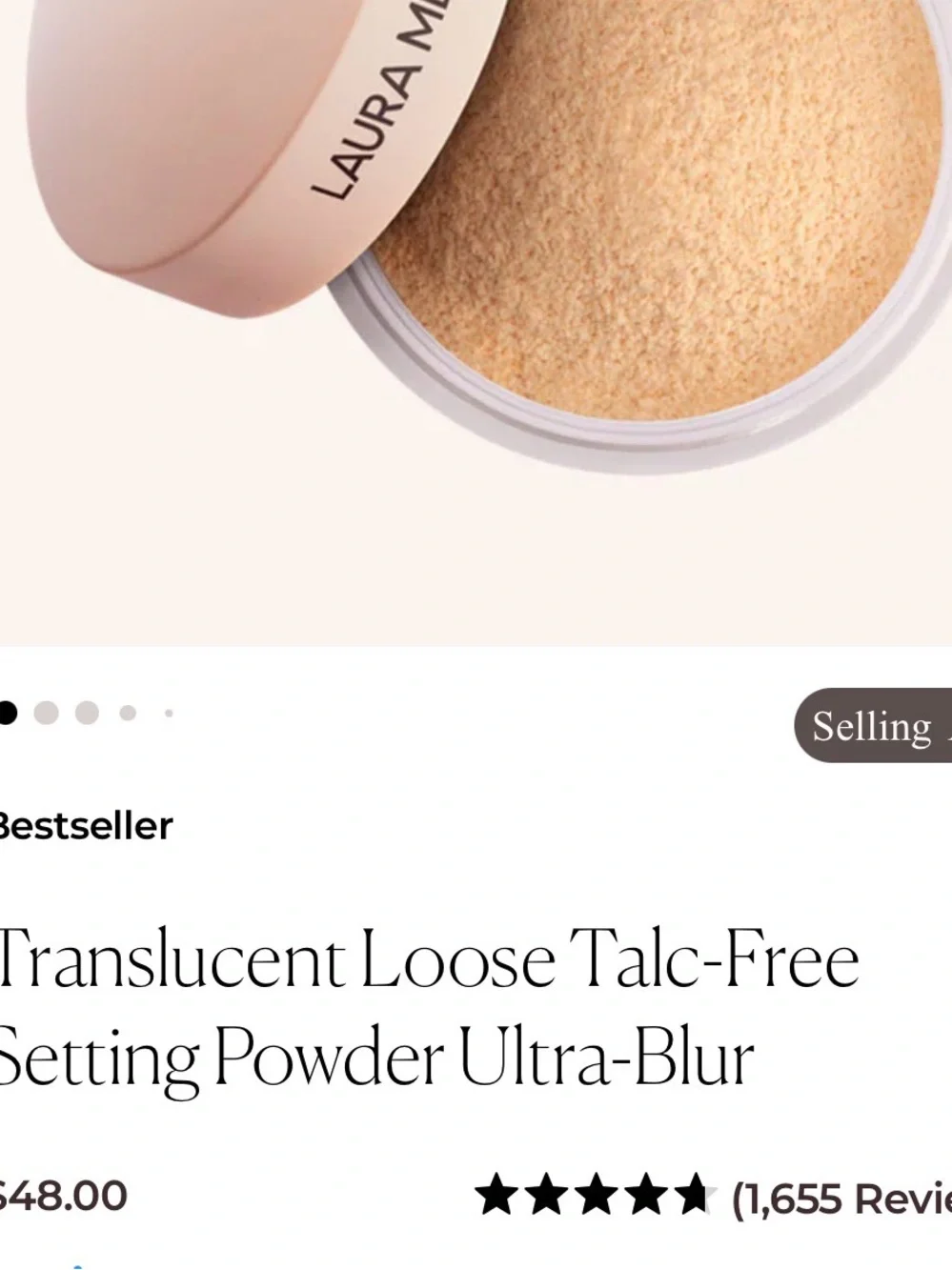 laura mercier Translucent Honey Setting Powder - in Honey 503